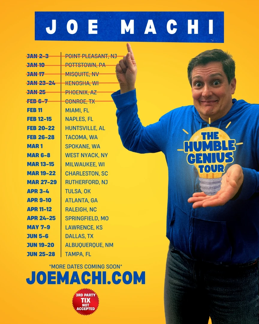 Joe Machi Tour Poster 2026